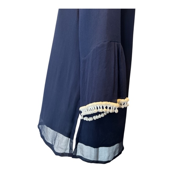 RARE RUNGOLEE Embellished Beaded Tunic Blue White Sz S - Picture 9 of 9